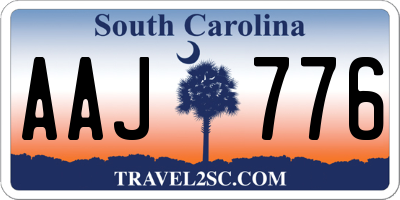 SC license plate AAJ776