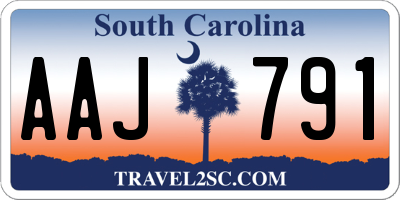SC license plate AAJ791