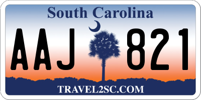 SC license plate AAJ821