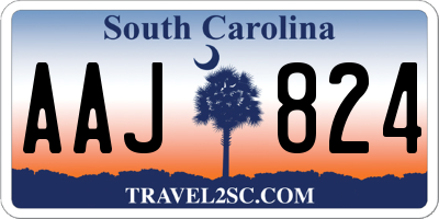 SC license plate AAJ824