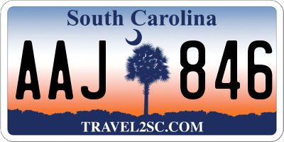 SC license plate AAJ846