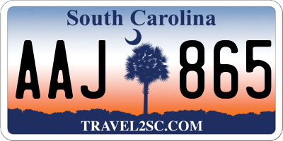 SC license plate AAJ865
