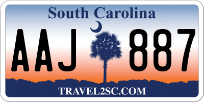 SC license plate AAJ887
