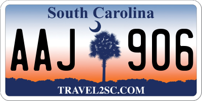 SC license plate AAJ906