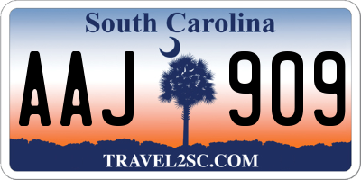 SC license plate AAJ909