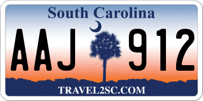 SC license plate AAJ912