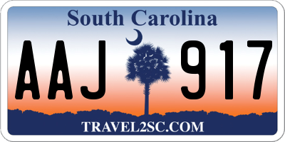 SC license plate AAJ917