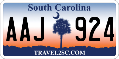 SC license plate AAJ924