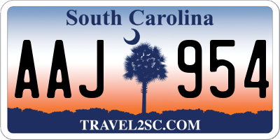 SC license plate AAJ954