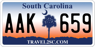 SC license plate AAK659