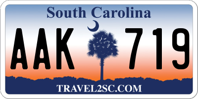 SC license plate AAK719