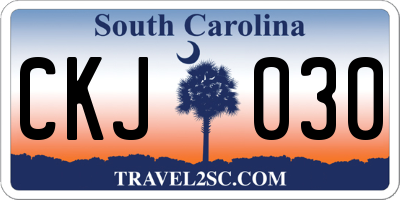 SC license plate CKJ030