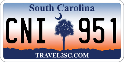 SC license plate CNI951