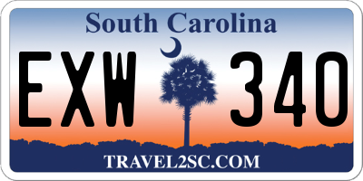SC license plate EXW340