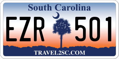 SC license plate EZR501