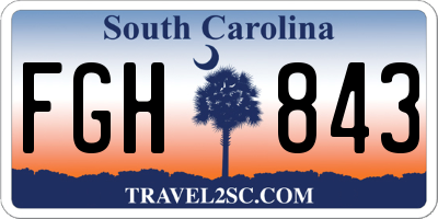 SC license plate FGH843