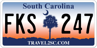 SC license plate FKS247