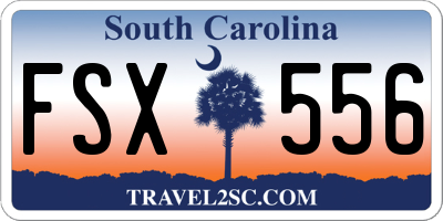 SC license plate FSX556