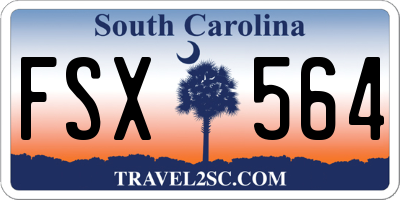 SC license plate FSX564
