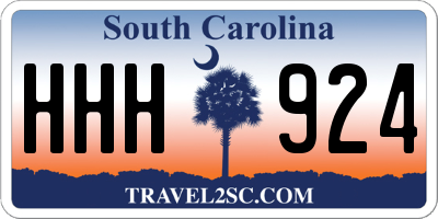 SC license plate HHH924