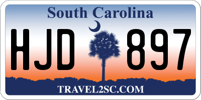 SC license plate HJD897