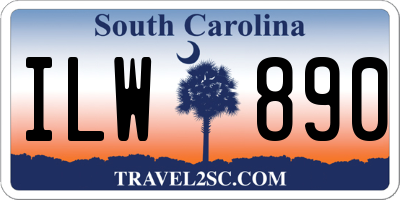 SC license plate ILW890