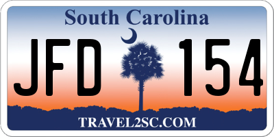 SC license plate JFD154