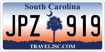 SC license plate JPZ919