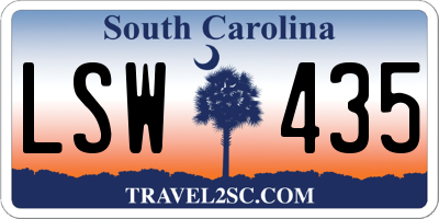 SC license plate LSW435