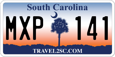 SC license plate MXP141