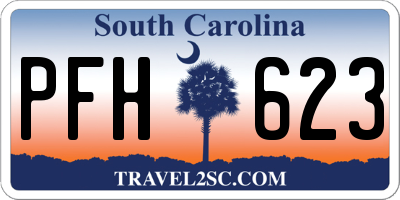 SC license plate PFH623