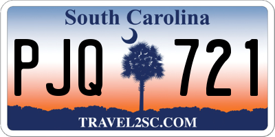 SC license plate PJQ721