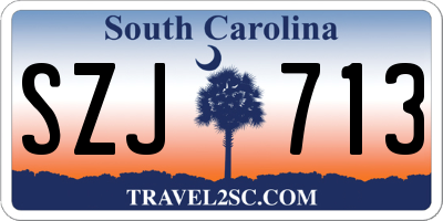 SC license plate SZJ713