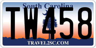 SC license plate TW458
