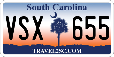 SC license plate VSX655