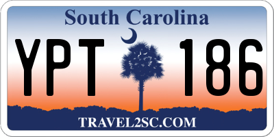 SC license plate YPT186