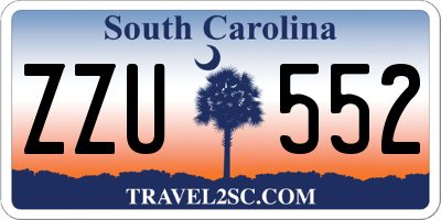 SC license plate ZZU552