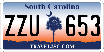 SC license plate ZZU653