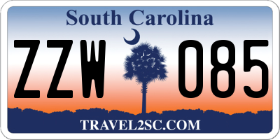 SC license plate ZZW085