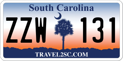 SC license plate ZZW131
