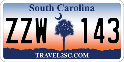 SC license plate ZZW143