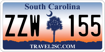 SC license plate ZZW155