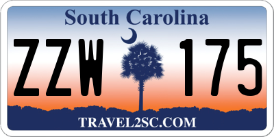 SC license plate ZZW175