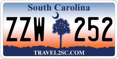 SC license plate ZZW252