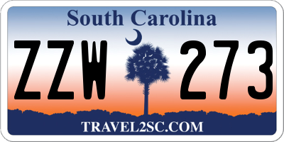 SC license plate ZZW273