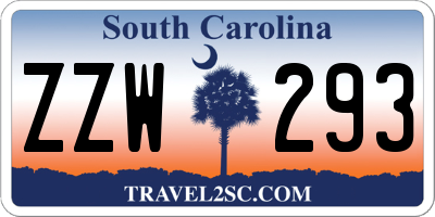 SC license plate ZZW293