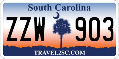 SC license plate ZZW903