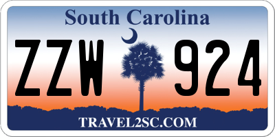 SC license plate ZZW924