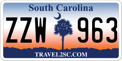 SC license plate ZZW963