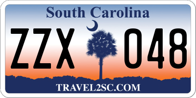 SC license plate ZZX048